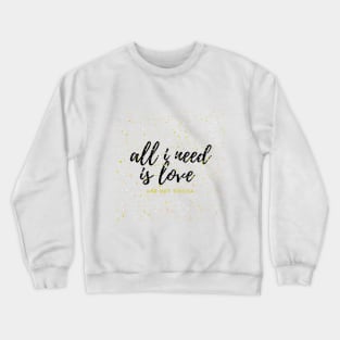 Gold dots with a text for valentine's day Crewneck Sweatshirt